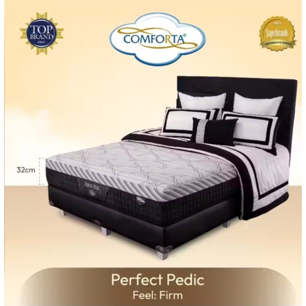 [MEBELBANJARMASIN] SET SPRING BED COMFORTA PERFECT PEDIC (TEBAL 32CM)