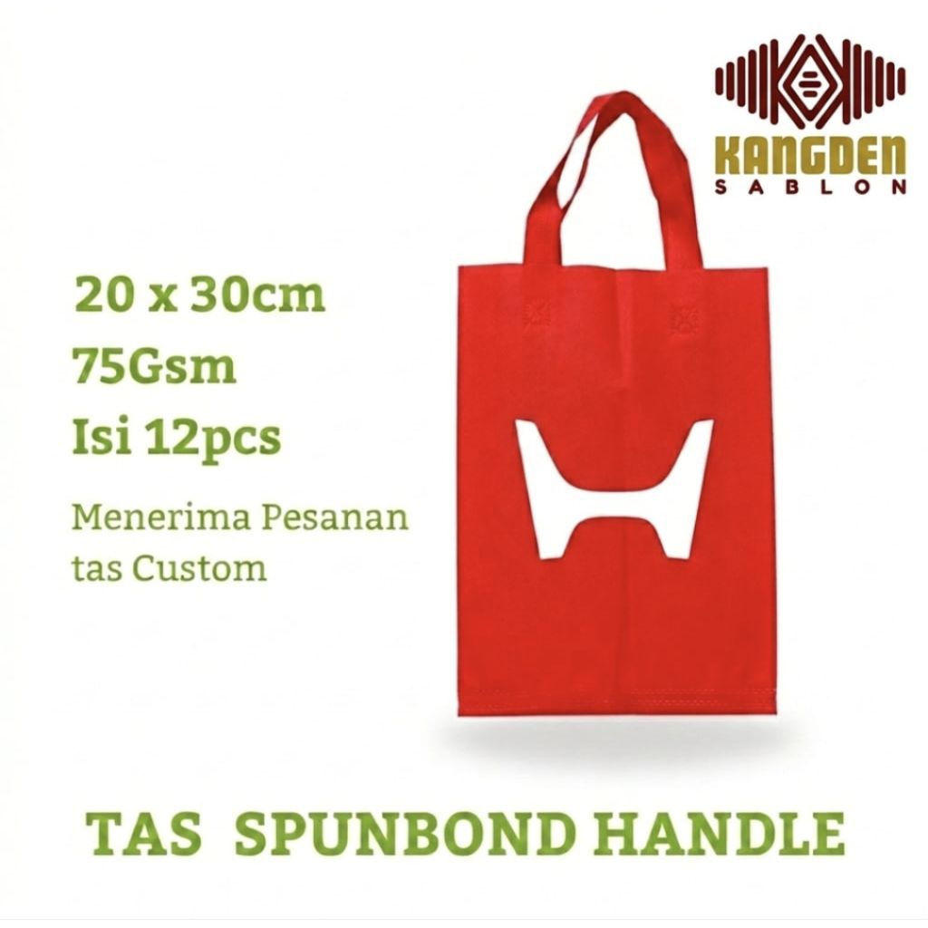Tas spunbond custom sablon 20x30