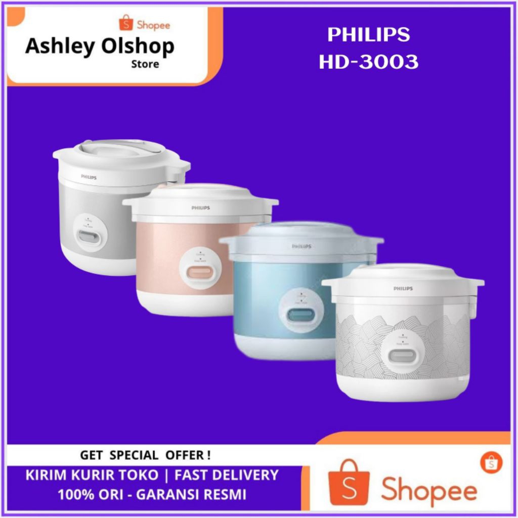 Rice Cooker PHILIPS HD-3003 PHILIPS Rice Cooker 1.8 Liter HD3003