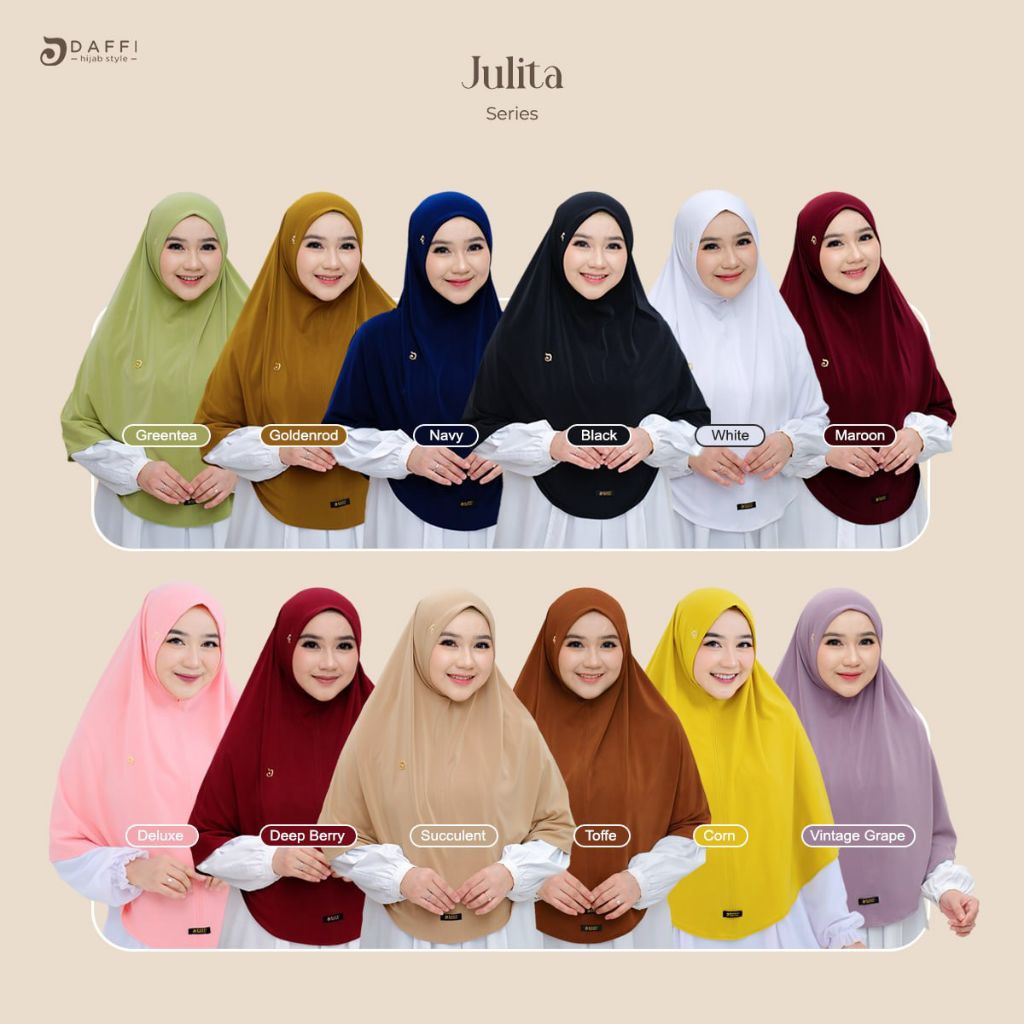 Daffi Hijab - JULITA Hijab instan syari Bergo syari