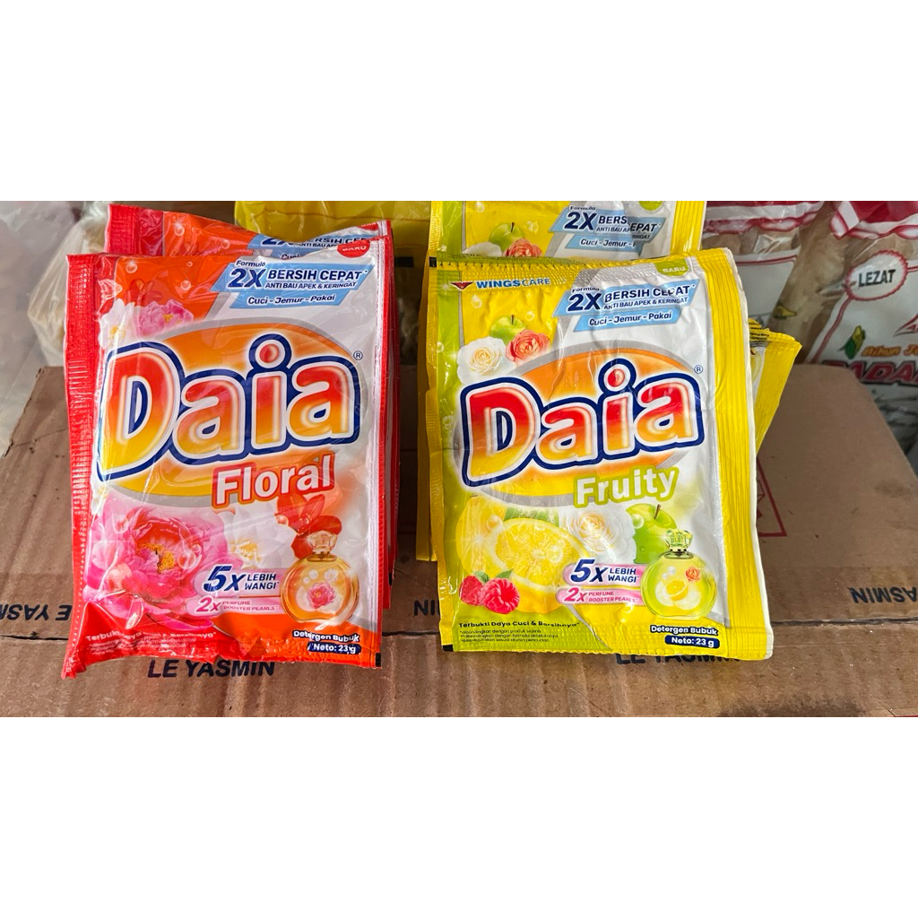 1 Renceng Daia deterjen bubuk kemasan Rp 500