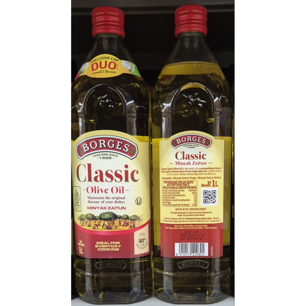 Minyak Zaitun Klasik BORGES Classic Olive Oil 1 Liter - HK-PC-PS-GF.
