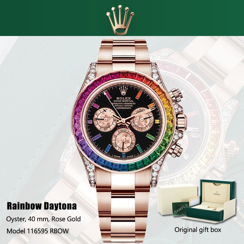 [100% ORI BARU Rolex Daytona] 100% original Jam tangan rolex pria Cosmograph Daytona M116595 RBOW Ro