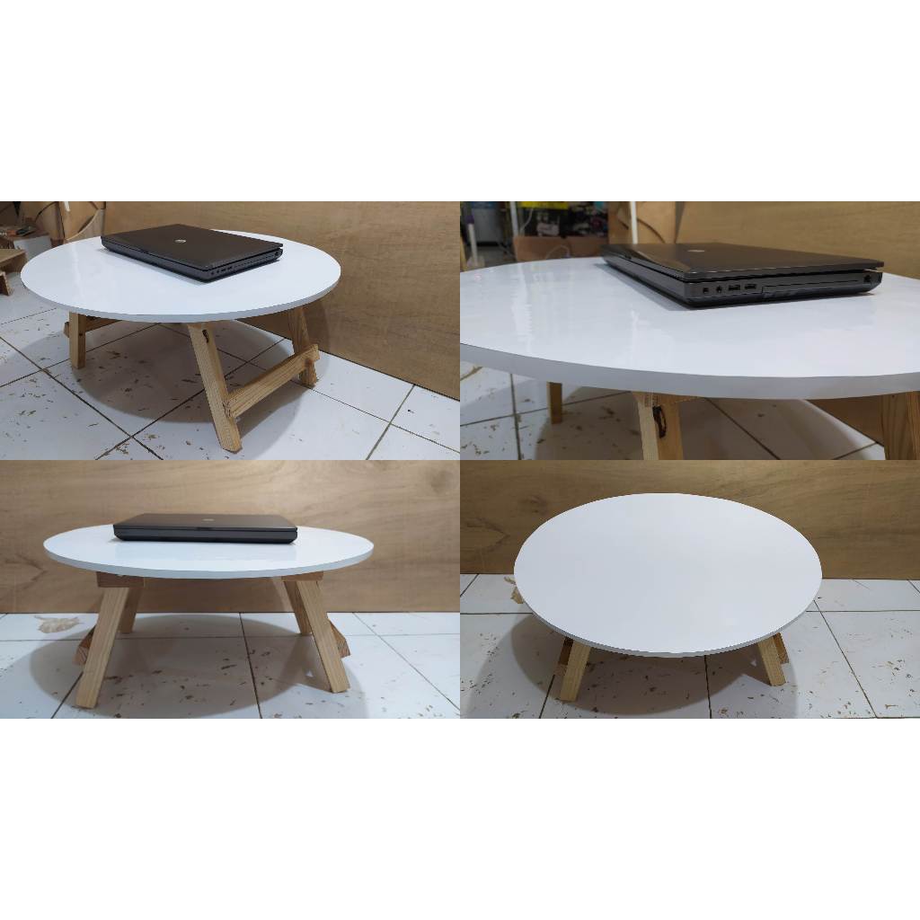 Meja Lipat bulat lesehan diameter 90cm