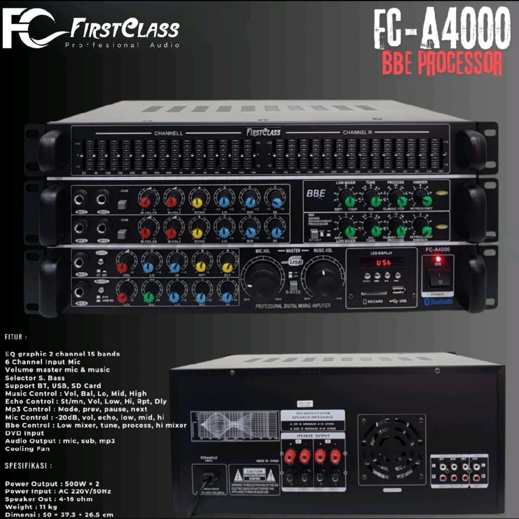 Best Seller Professional Digital Amplifier FCA 4000 with BBE Processor | Ampli FC A4000
