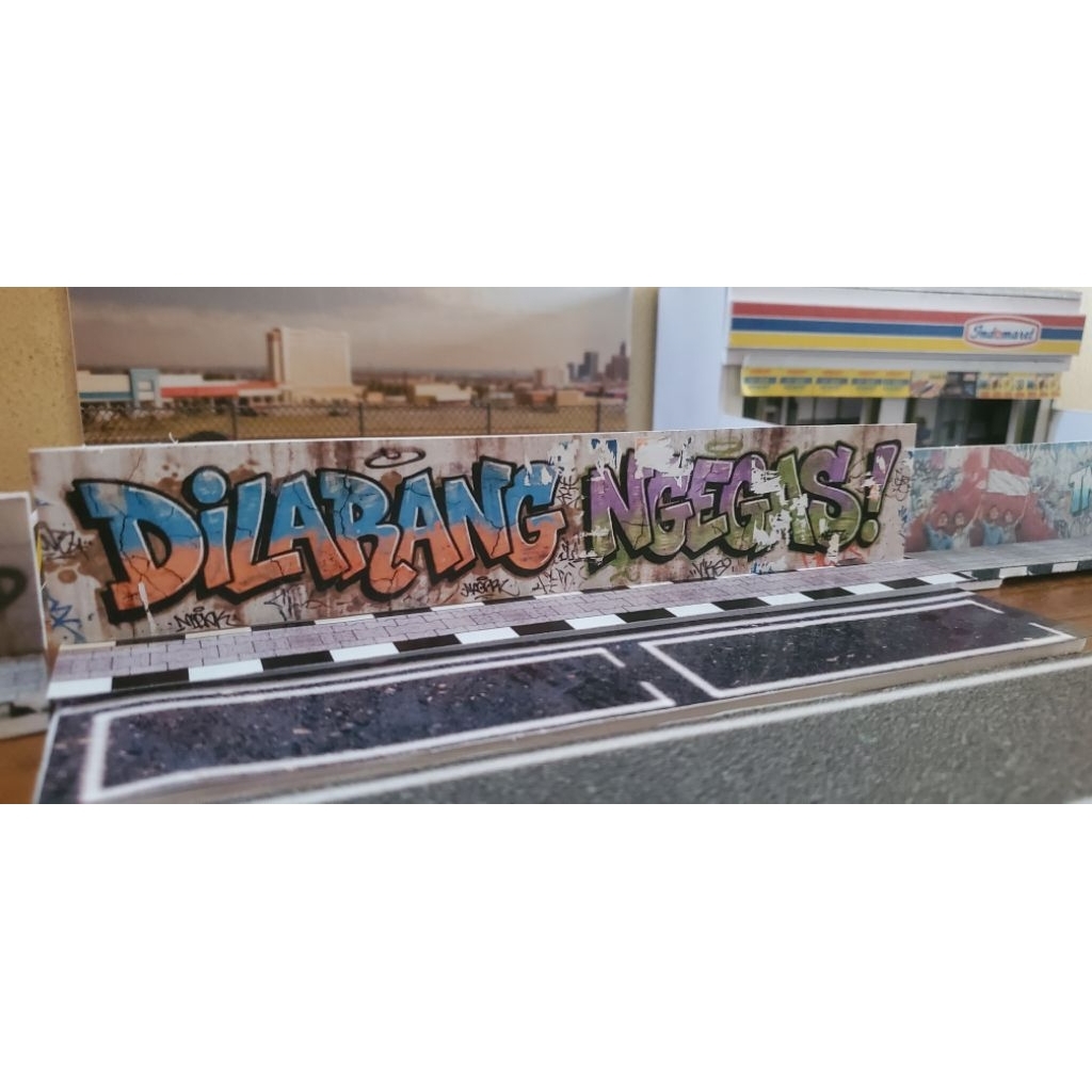 Aspal Jalan Raya Diorama Mobil 1:64 3mm Miniatur