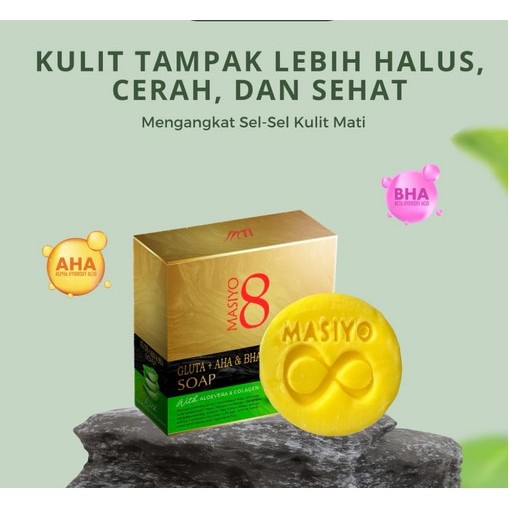 MASIYO8 Sabun Wajah 50gr AHA BHA Alpha Arbutin
