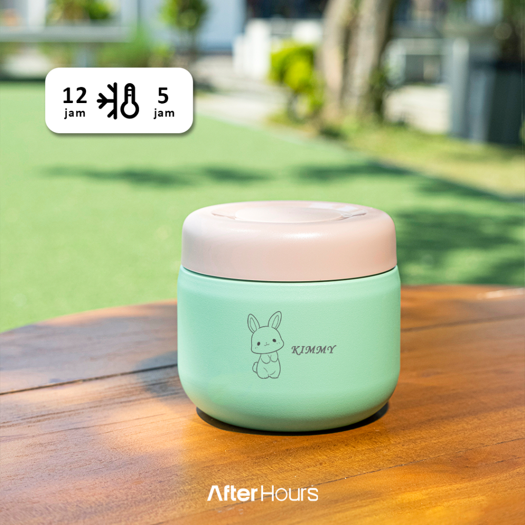 AFTER HOURS Porri [GRAFIR CUSTOM]- Lunch Box Termos Tempat Makanan Sup Kuah 300ml Anti Bocor Tahan D
