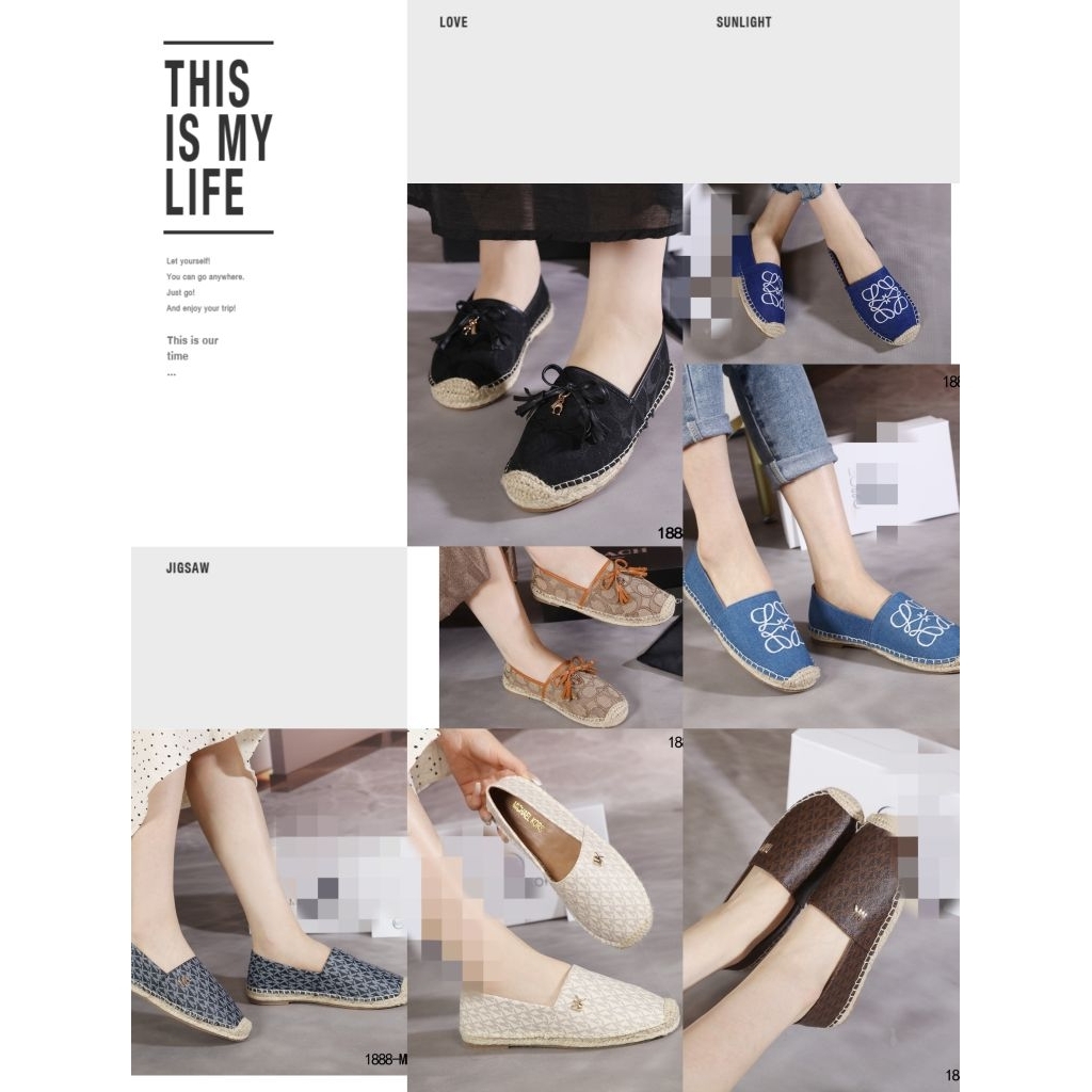 NEW Fashion 1888-LW/1888-22/1888-MK/W138-99 Espadrilles Wanita