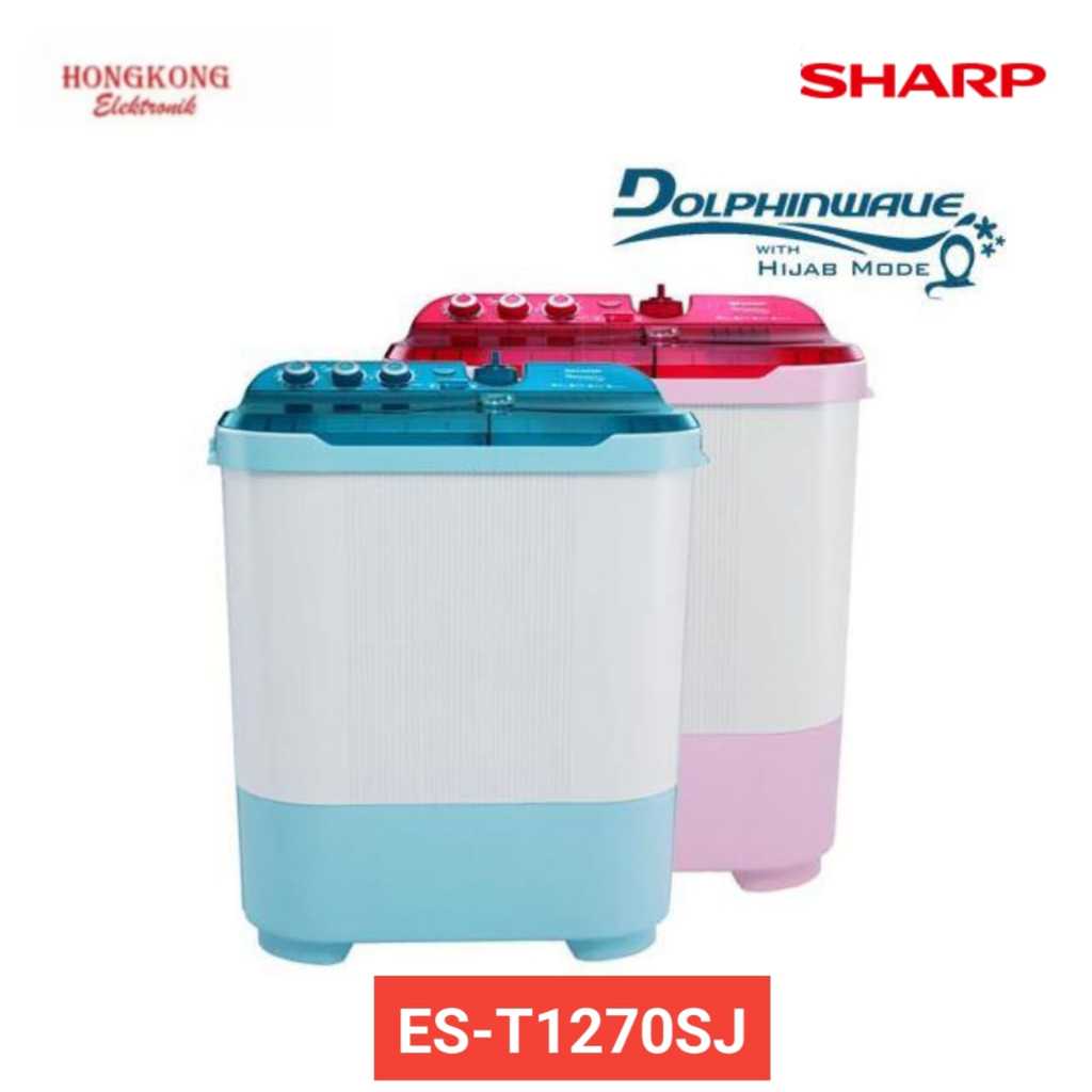MESIN CUCI 2 TABUNG SHARP 11 KG TWIN TUB ES-T1270SJ