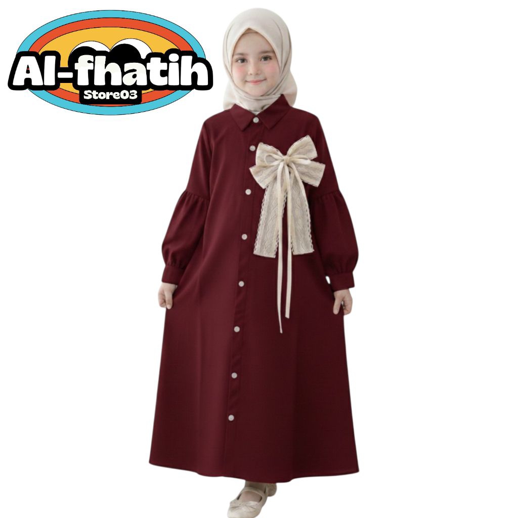 Gamis Abaya Muslim Kekinian Anak Perempuan Usia 1-12 Tahun