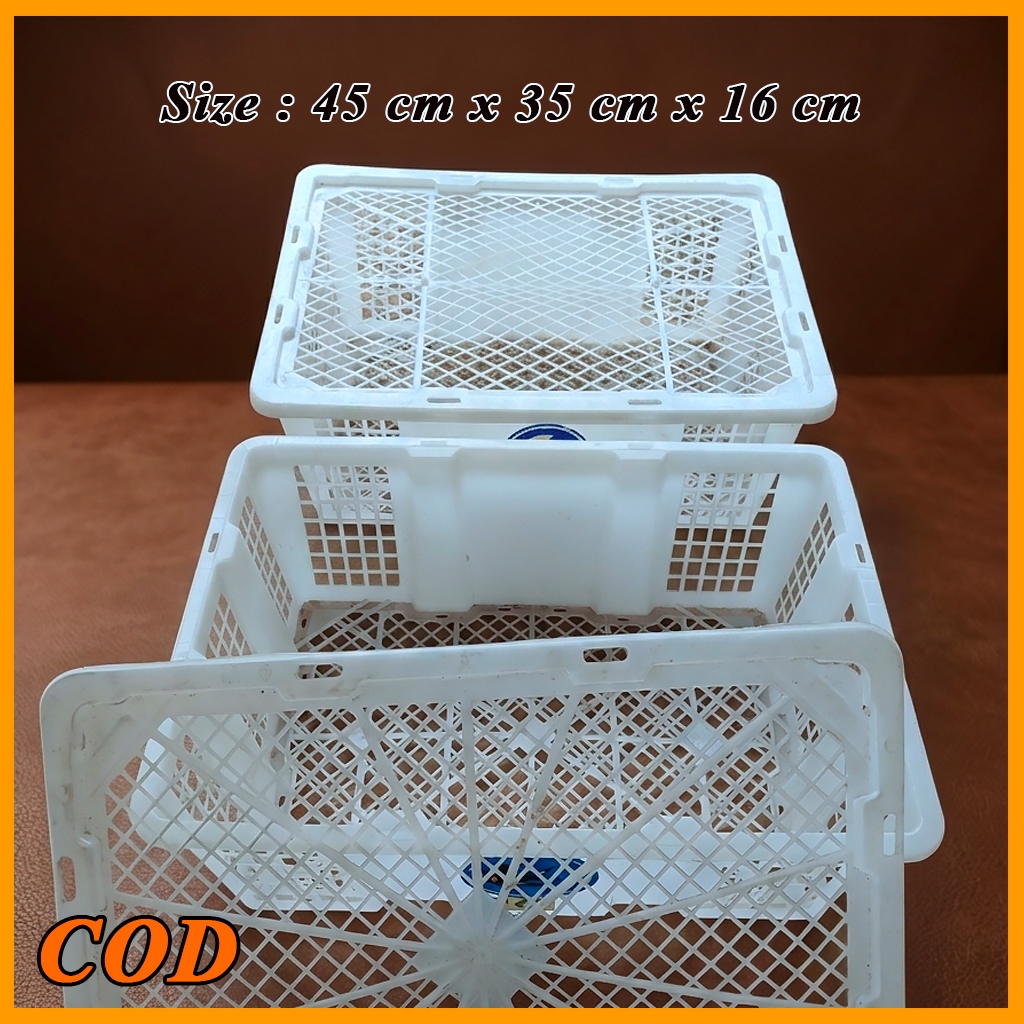 Keranjang box bekas buah 95% masih bagus, kuat dan kokoh + tutup