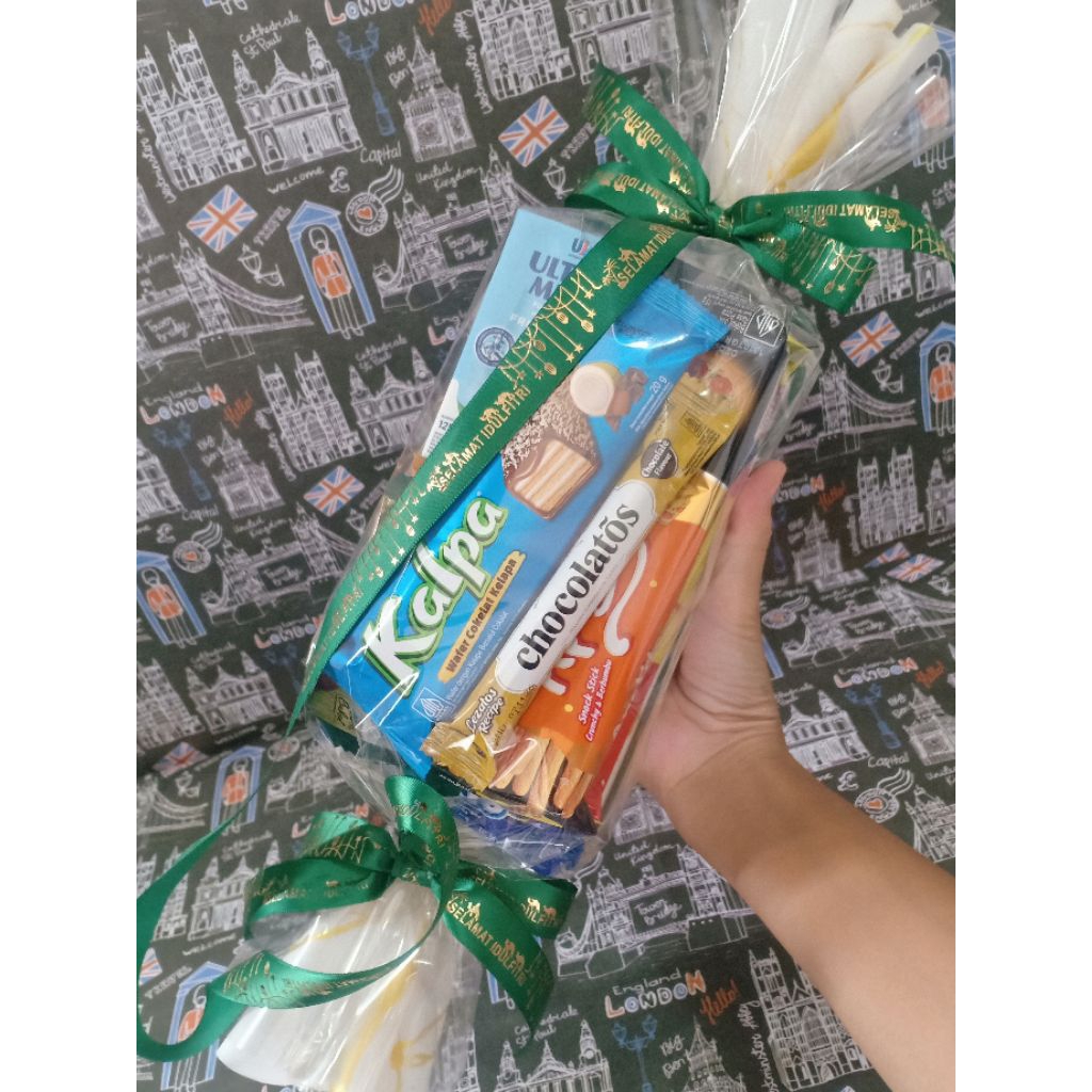 Hampers anak, bentuk tas permen buat lebaran