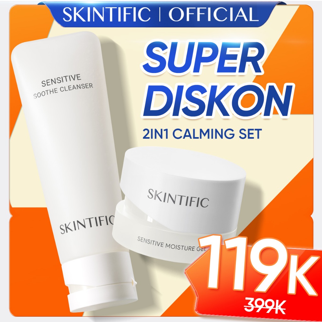 [Diskon] SKINTIFIC - 2PCS Cleansing&Moisture Set | Sensitive Skin Redness Calming Oil Control Bright