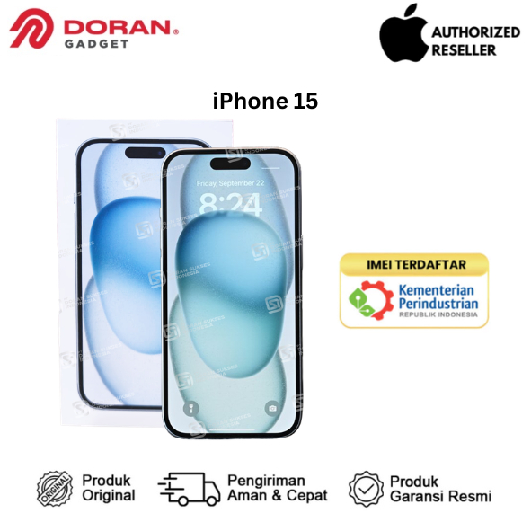 APPLE iPhone 15 128GB 256GB 512GB A16 Bionic CPU 6C / GPU 5C Resmi IBOX