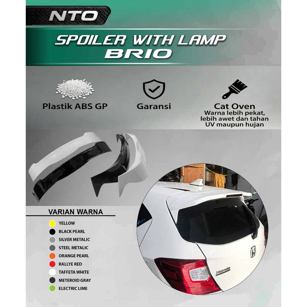 Brio Spoiler belakang Honda All New Brio 2018-2024