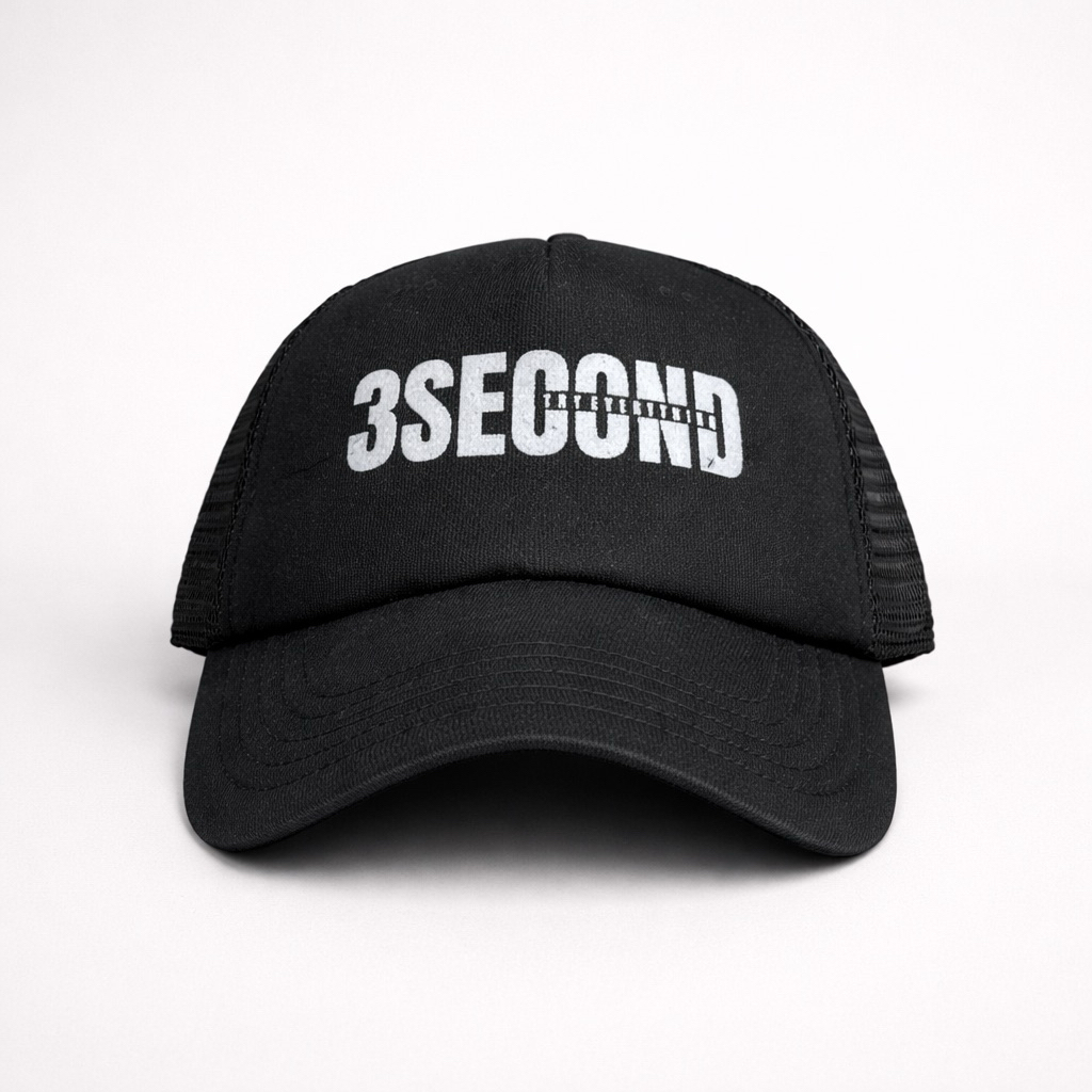 Topi Pria Wanita | Topi Baseball | Topi 3SECOND Original 100% | Topi Hitam