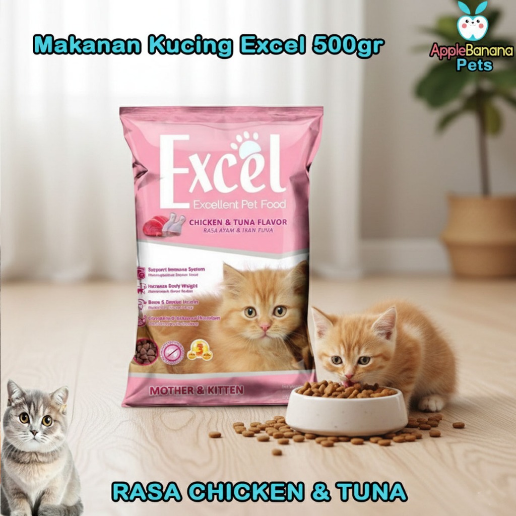 makanan kucing excel mother kitten 500 gram - Excel Mother & Kitten