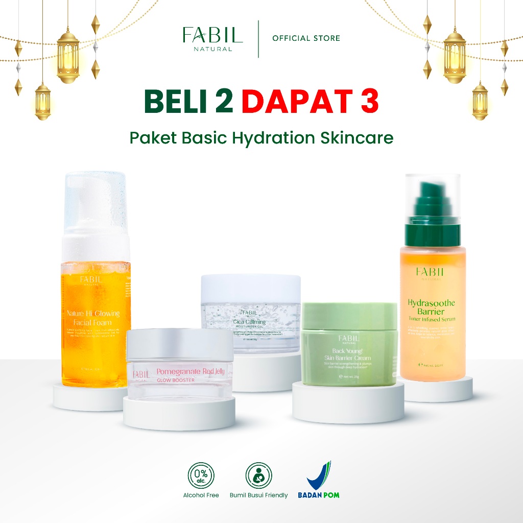 [B2G3] FABIL Paket Basic Hydration Skincare - Facial Foam Toner Moisturizer