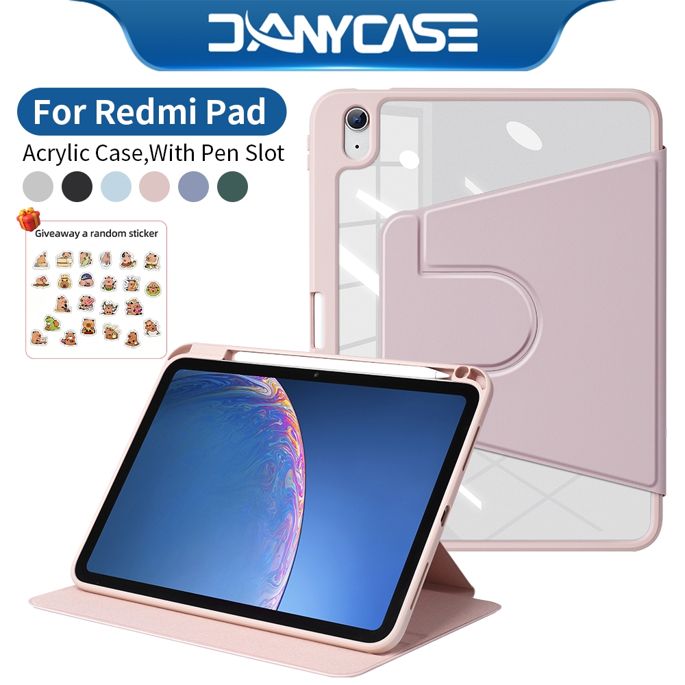 DANYCASE 360° Rotating Case with Pencil Holder for Redmi Pad 2 11 inch / Redmi Pad 2 Pro 12.1 inch /