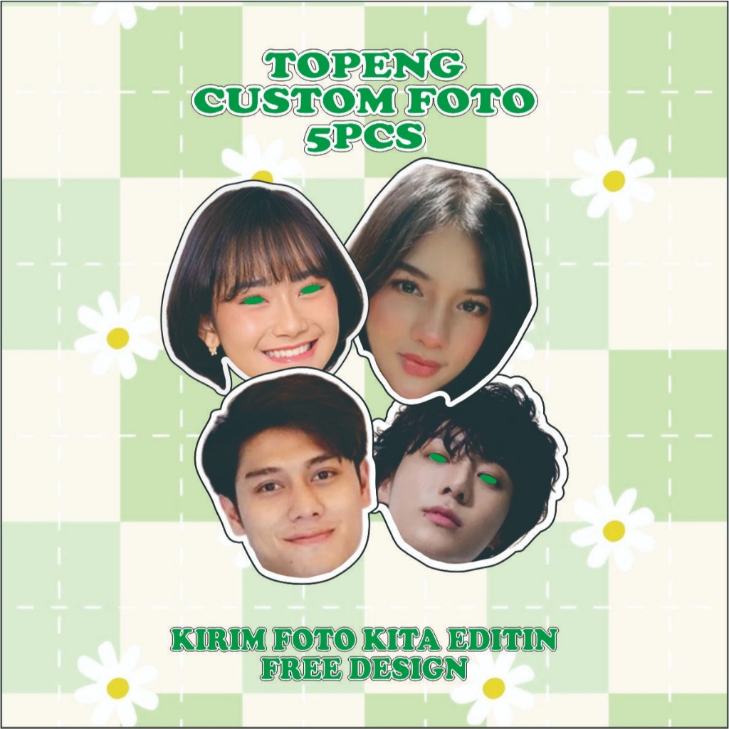 TOPENG CUSTOM 5PCS / TOPENG WAJAH MUKA Sendiri / teman / PACAR / Topeng Custom Foto