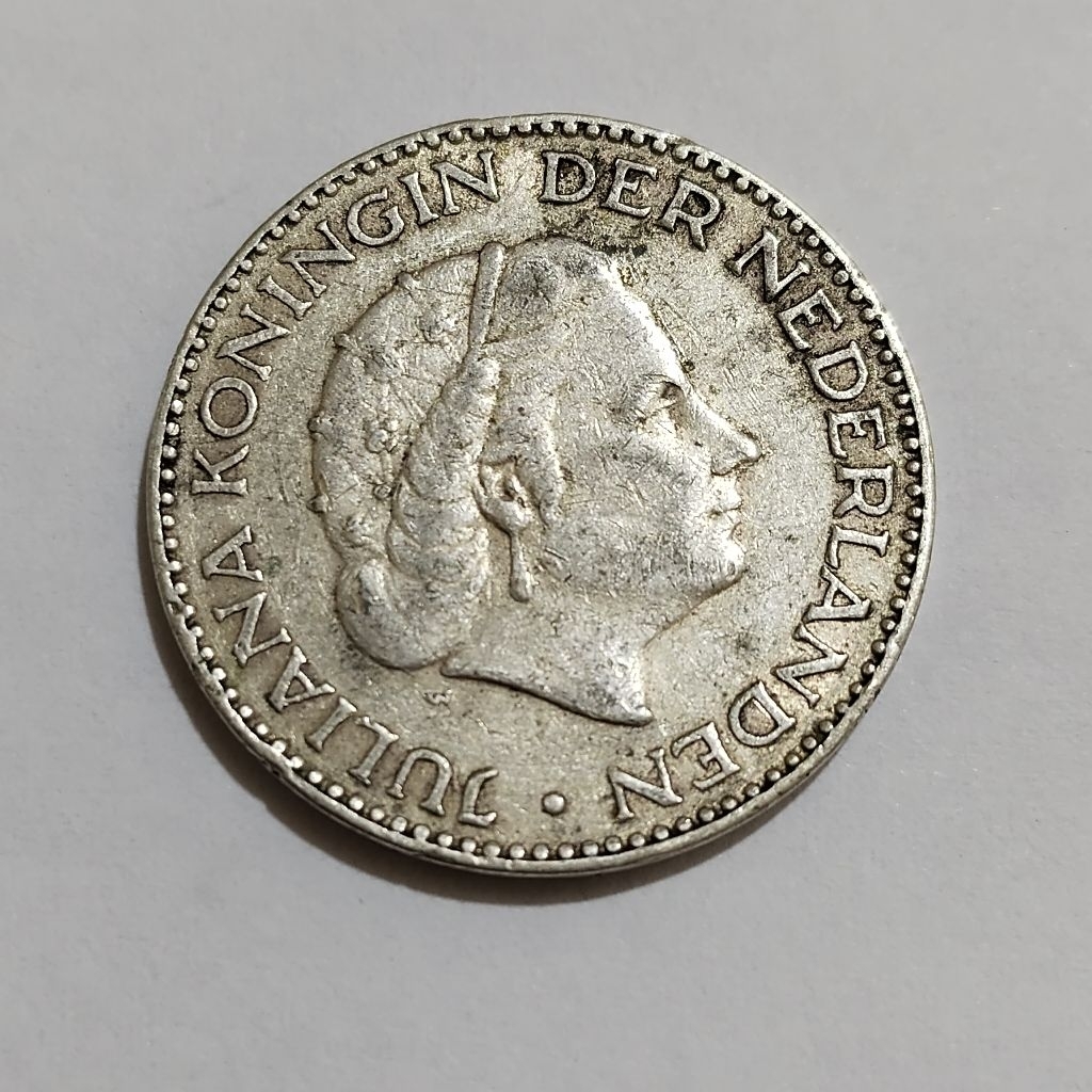 koin silver Juliana 1 Gulden koin perak