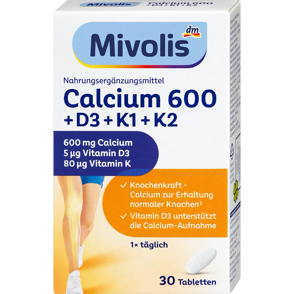 Mivolis Calcium 600 + D3 + K1 + K2