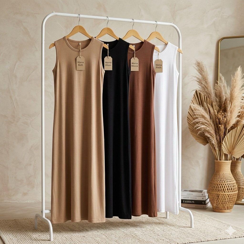 INNER DRESS TANPA LENGAN/INNER DRESS/MANSET GAMIS TANPA LENGAN/MANSET GAMIS SINGLET/MANSET GAMIS BUN