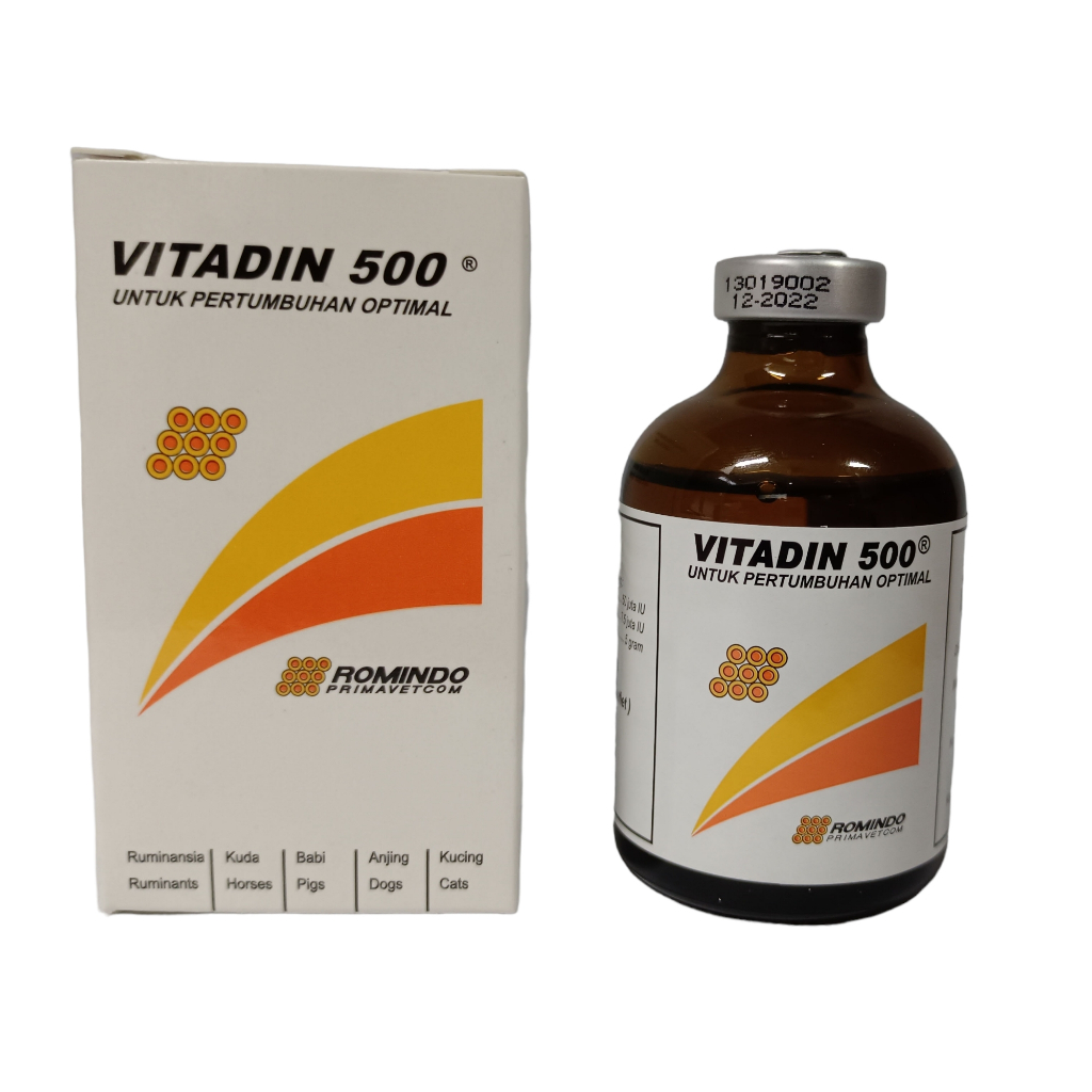Vitadin 500 50ml - Pengobatan defisiensi vitamin A,D3, & E serta mempercepat pertumbuhan