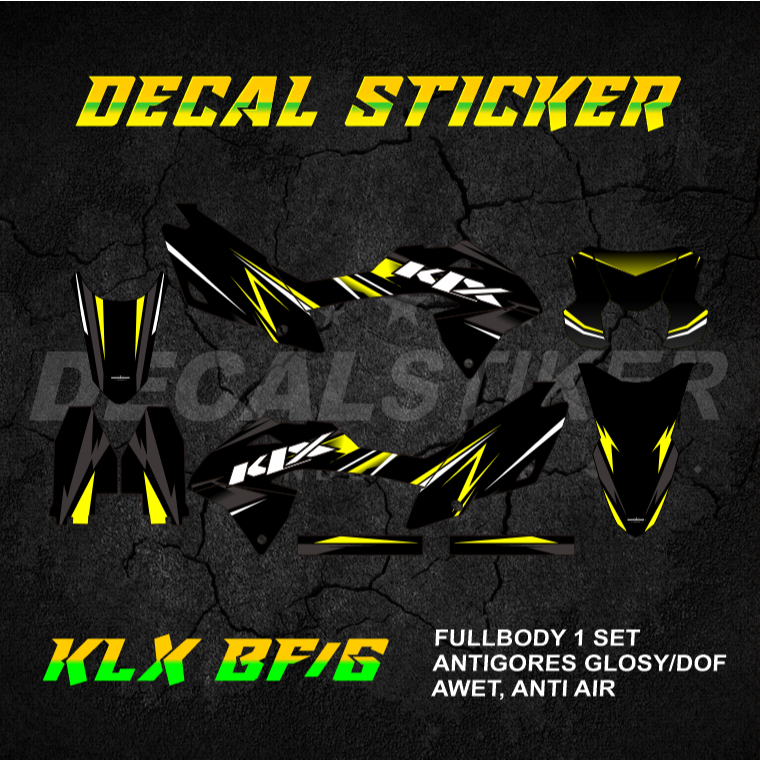 DECAL STIKER KLX 150 BF FULLBODY (001) DEKAL STICKER KLX G SE 2016 2017 2018 2019 2020 2021 2022 202