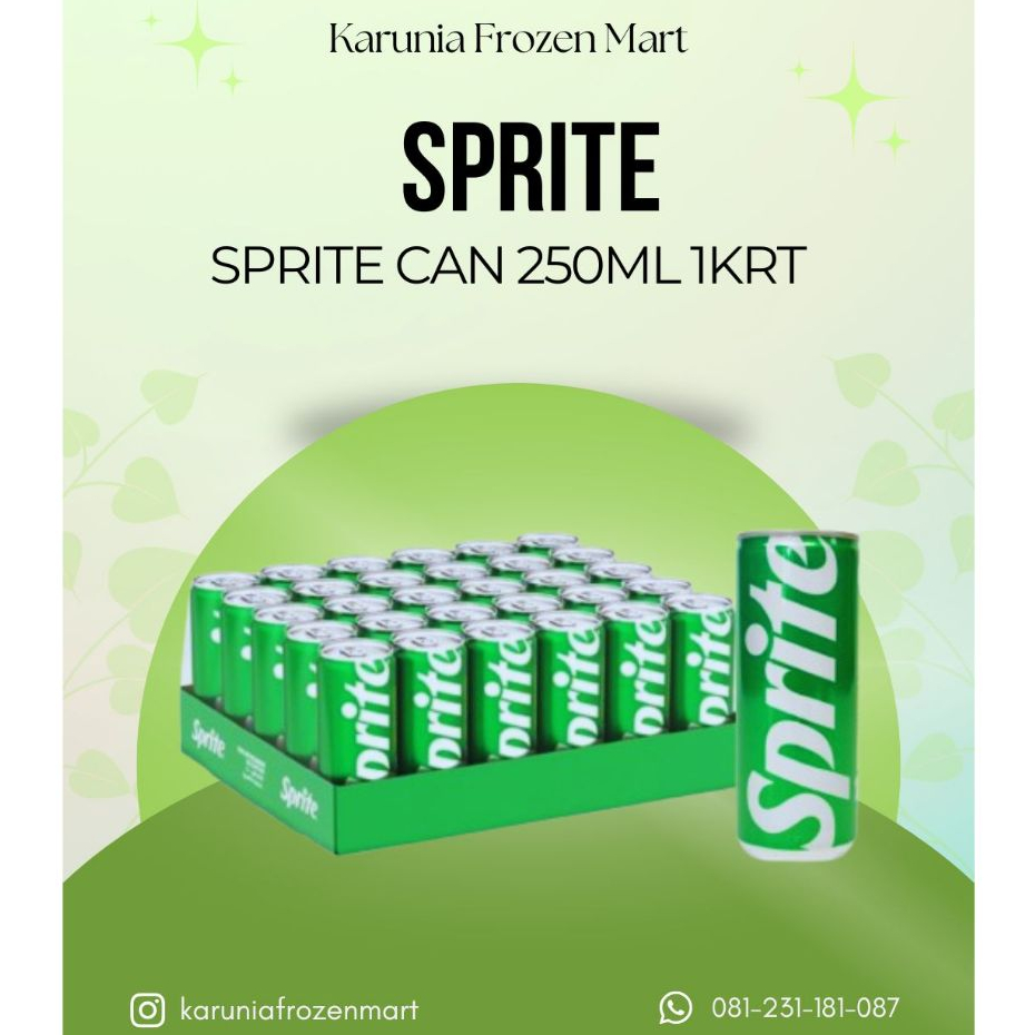 Sprite Can 250ml Sprite Kaleng 250ml 1karton