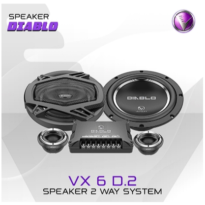 SPEAKER SPLIT 6INCH 2 WAY VENOM DIABLO