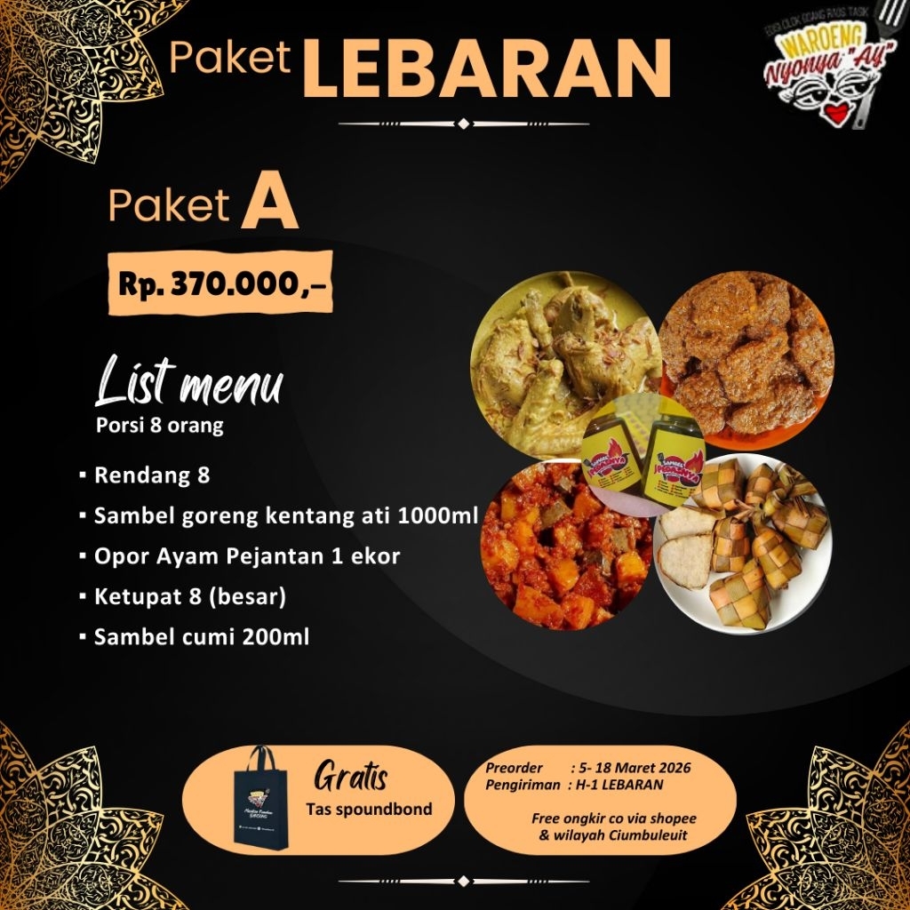 PAKET LEBARAN Ketupat/lontong/opor/ulen