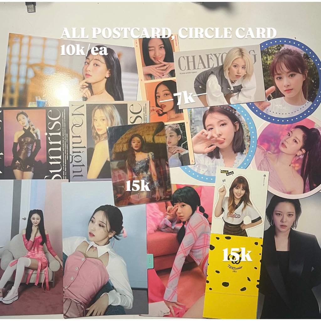 sale twice postcard sticker photovard circle card nayeon jeongyeon momo sana jihyo mina dahyun chaey