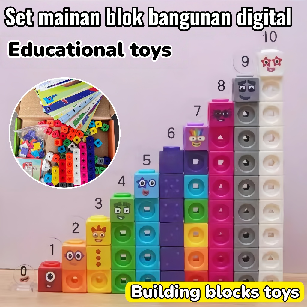 Set Aktivitas Numberblocks 1-10 Balok Susun Edukasi Matematika