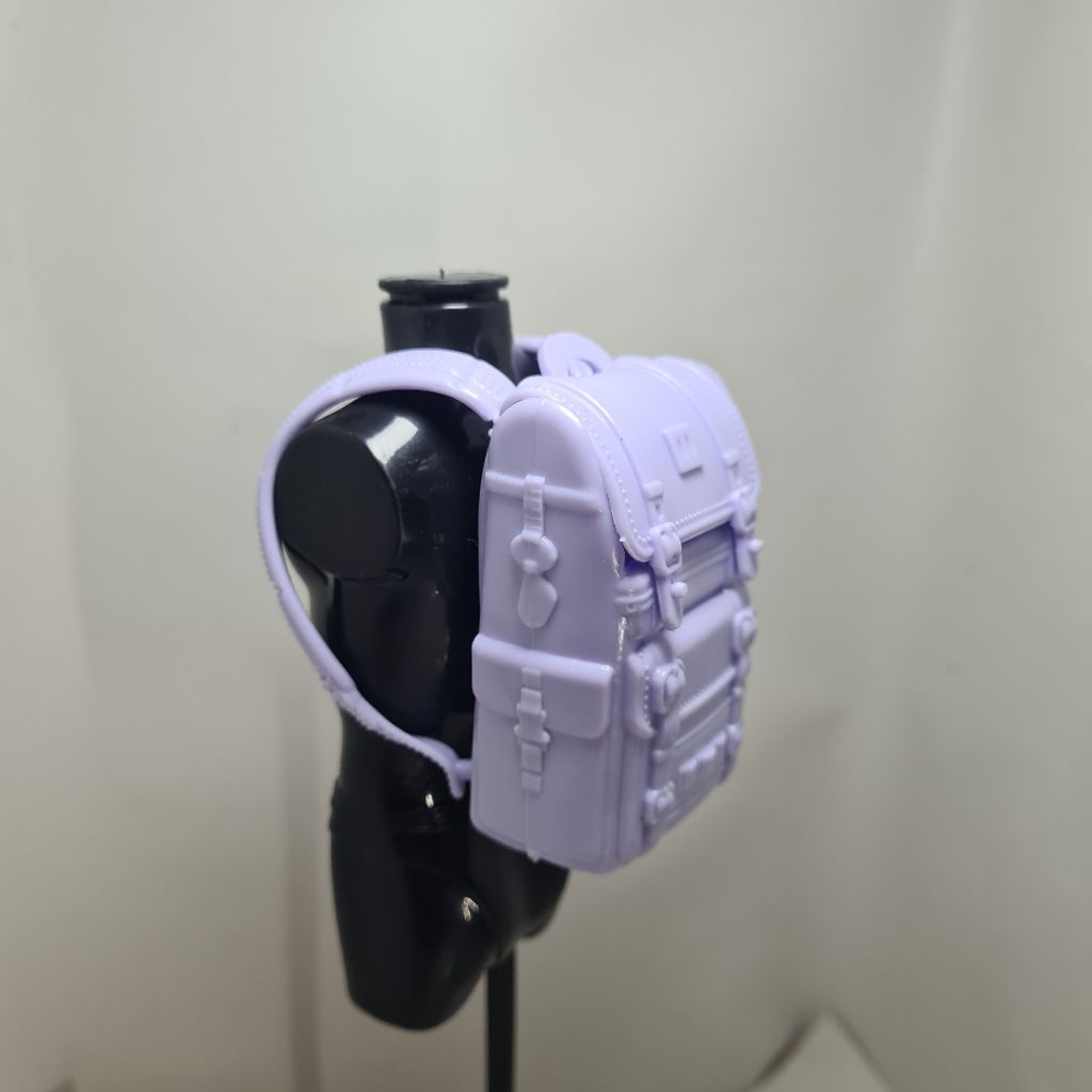 skala 1/6 tas miniatur figure kitbash purple boneka