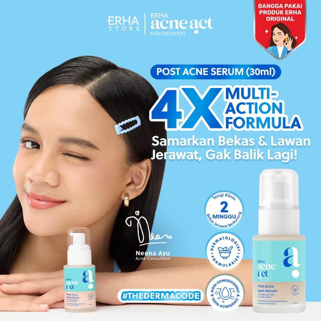 ERHA Acneact Post Acne Spot Serum 30ml - Serum Bekas Jerawat | Tranexamic Acid | Niacinamide