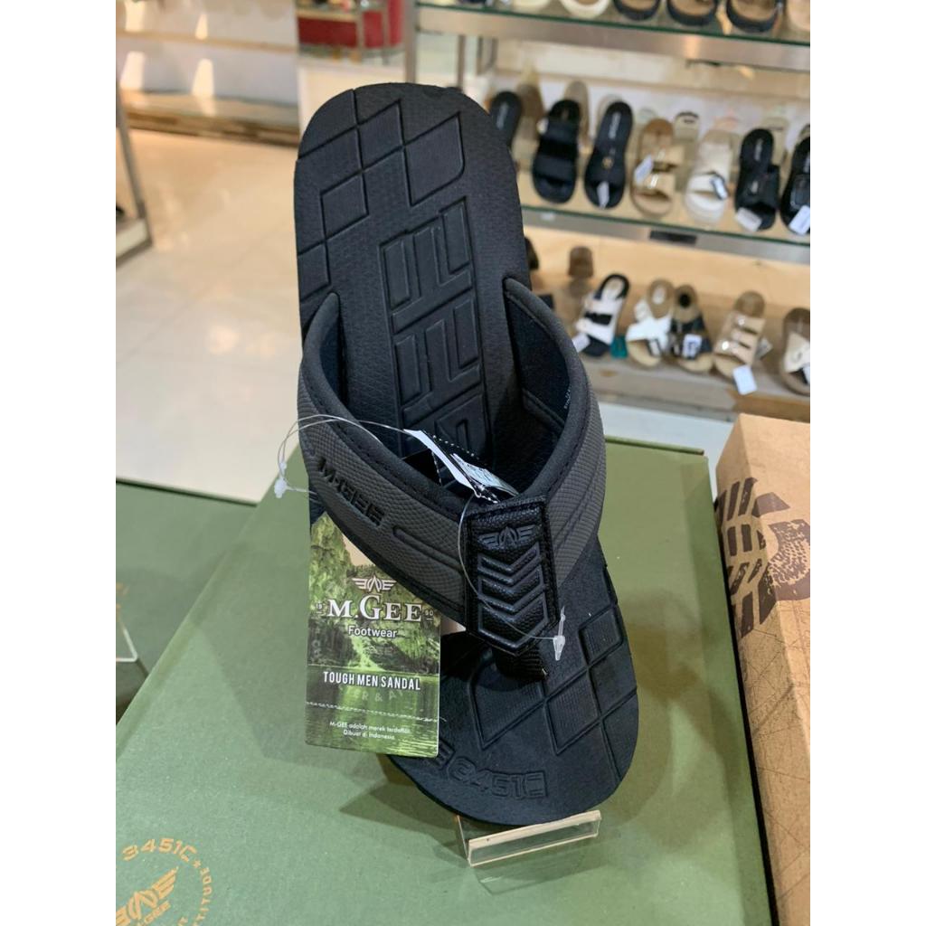 Sandal Pria Jepit Kasual MGEE Daytona3 Abu Kombinasi Karet Kulit Original