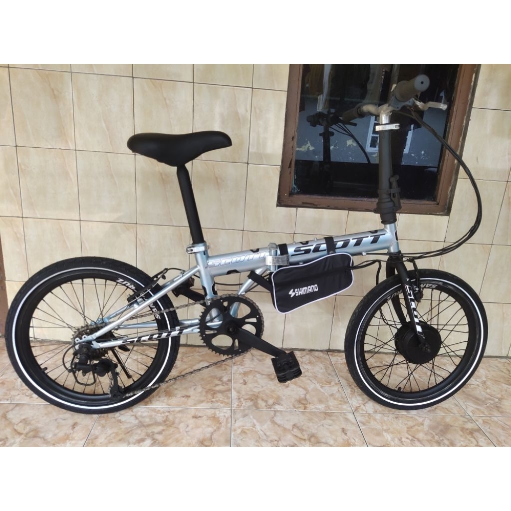EBike/Sepeda Listrik Lipat Ring 20 Baterai Lithium 36 Volt 350 Watt ( Kondisi Second - Baik )