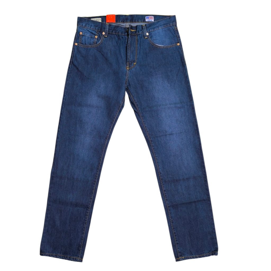 CELANA JEANS PRIA SLIM STANDARD WARNA BIOSTONE/BLUE DARK TERBARU