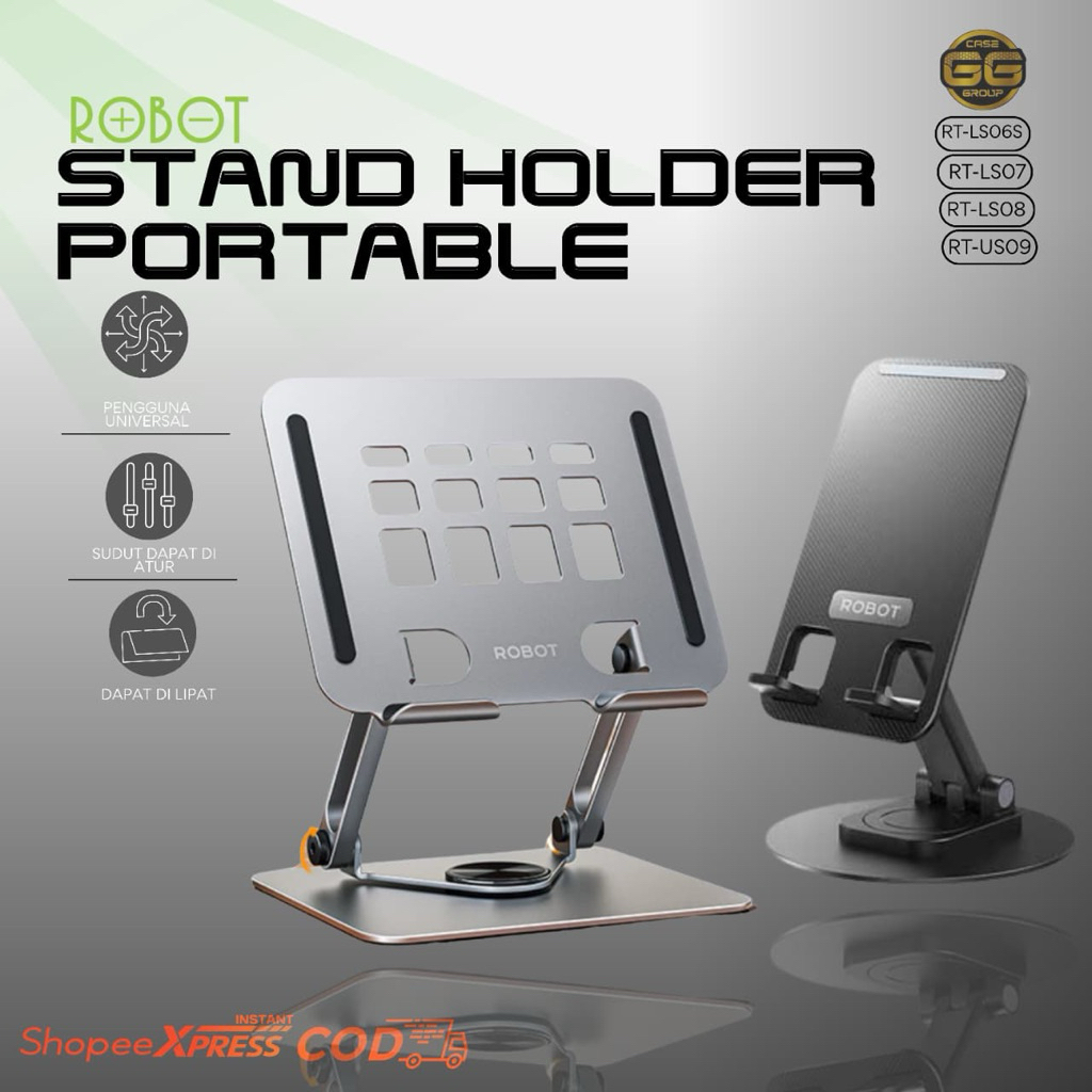 HOLDER ROBOT PHONE&TABLET STAND 360°Derajat (RT-LS08) (RT-LS07) (RT-LS06s)