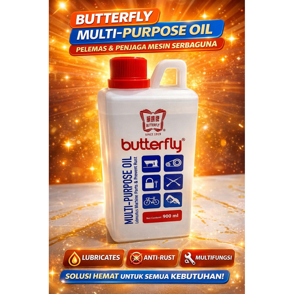 Minyak Mesin Jahit Butterfly| Mesin Obras Butterfly 900 ml