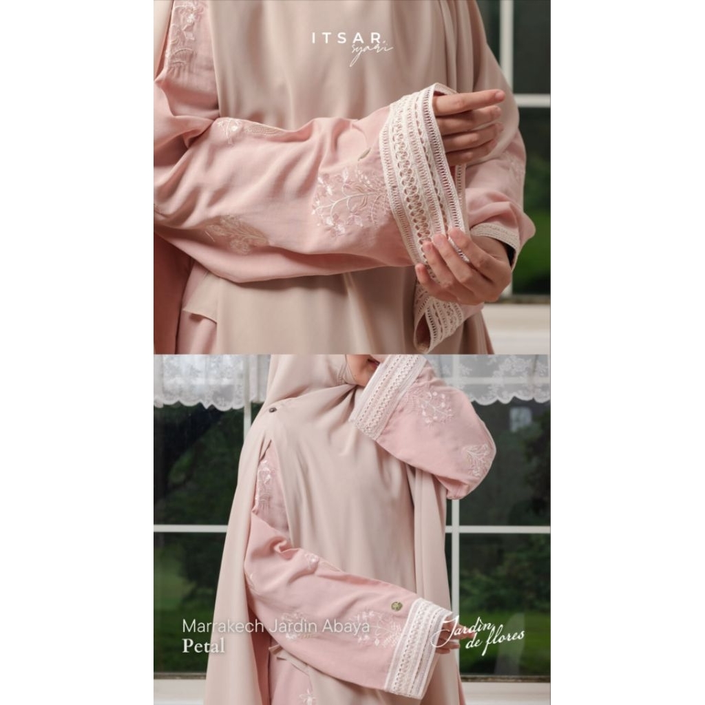 Ready NWT Aafiya Abaya Itsar Syari Marrakech Jardin Petal S Maryam Anasy Aresy Ayre Abaya Dawn Pink 
