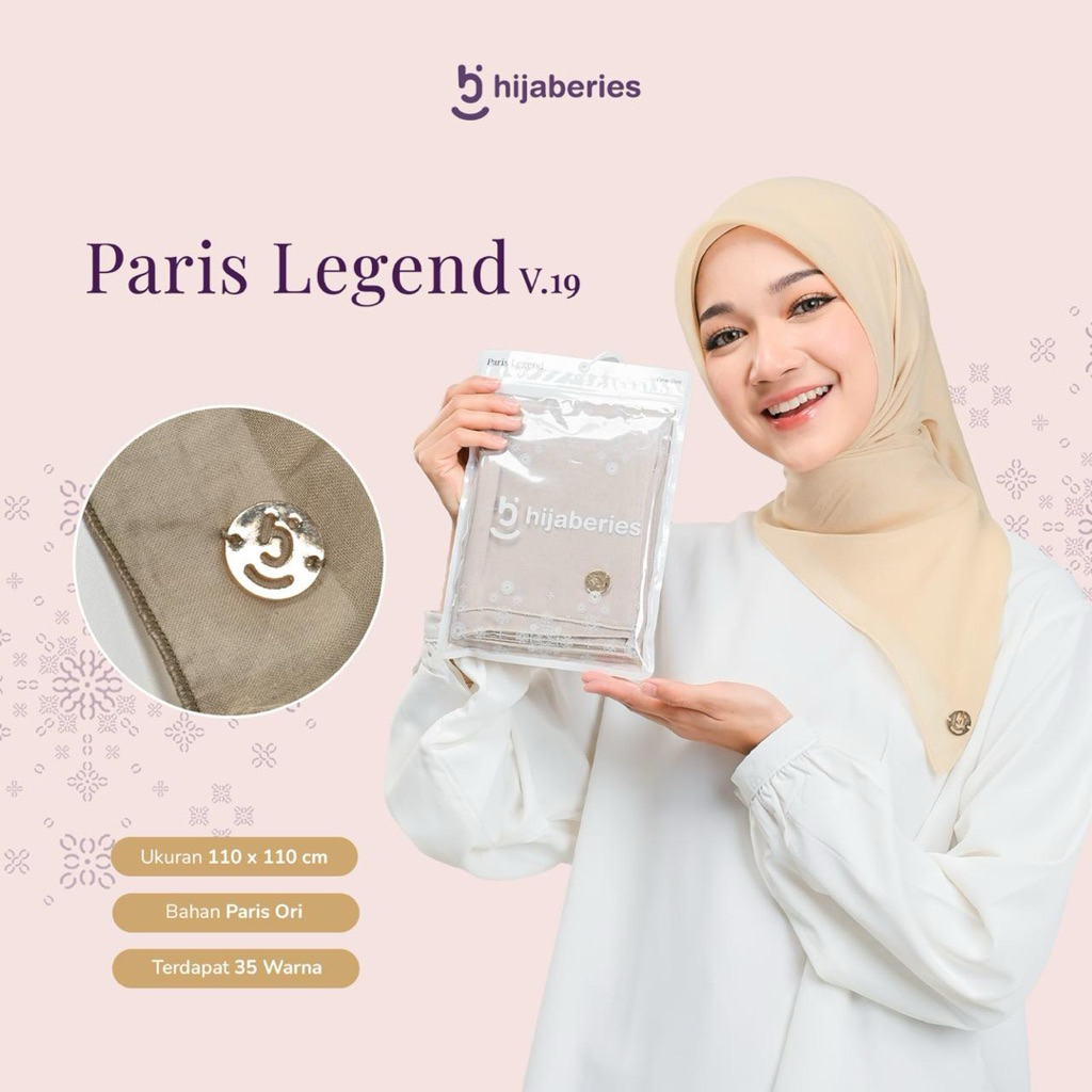 -VANILLAHIJABB- PARIS LEGEND HIJABERIES SEGI EMPAT 110x110cm