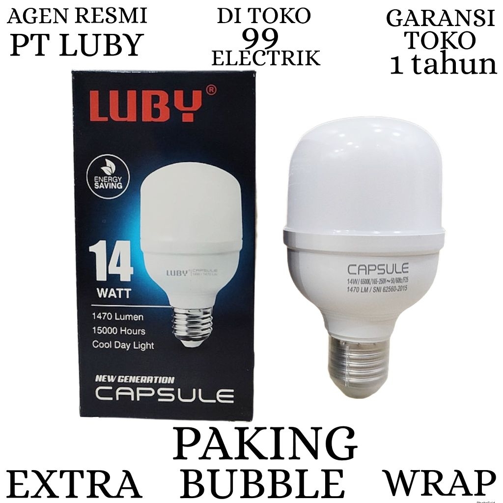 BOHLAM LED LUBY / LAMPU LED LUBY CAPSULE 14W