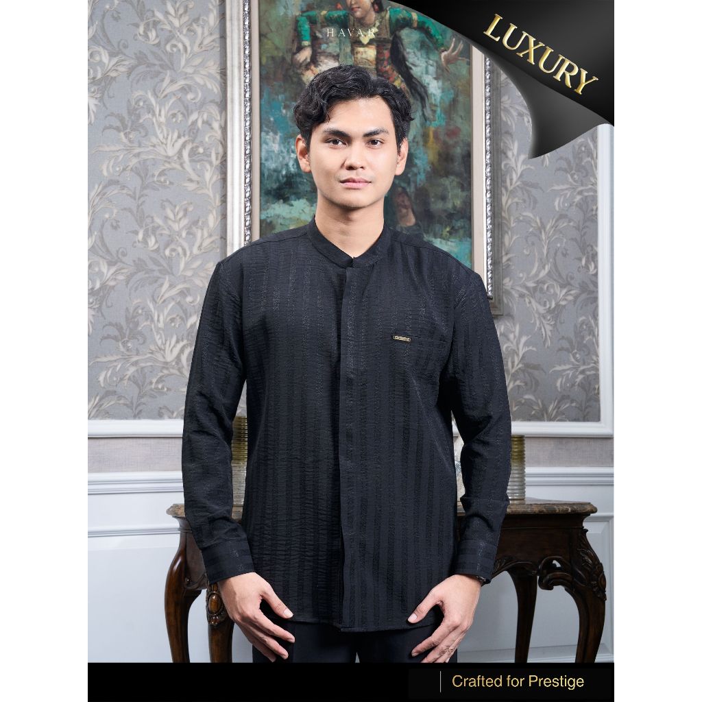 HAVAR Arkiv Kemeja Koko Muslim Premium Slimfit Lengan Panjang