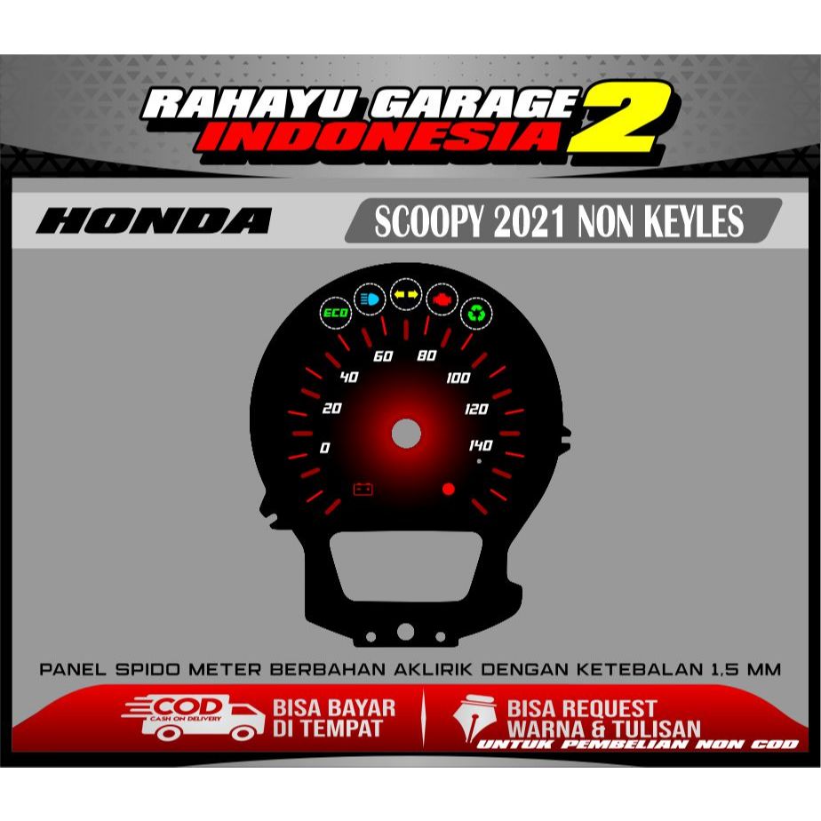 PAPAN SPEEDOMETER CUSTOM HONDA SCOOPY 2021-2023 NON KEYLEES