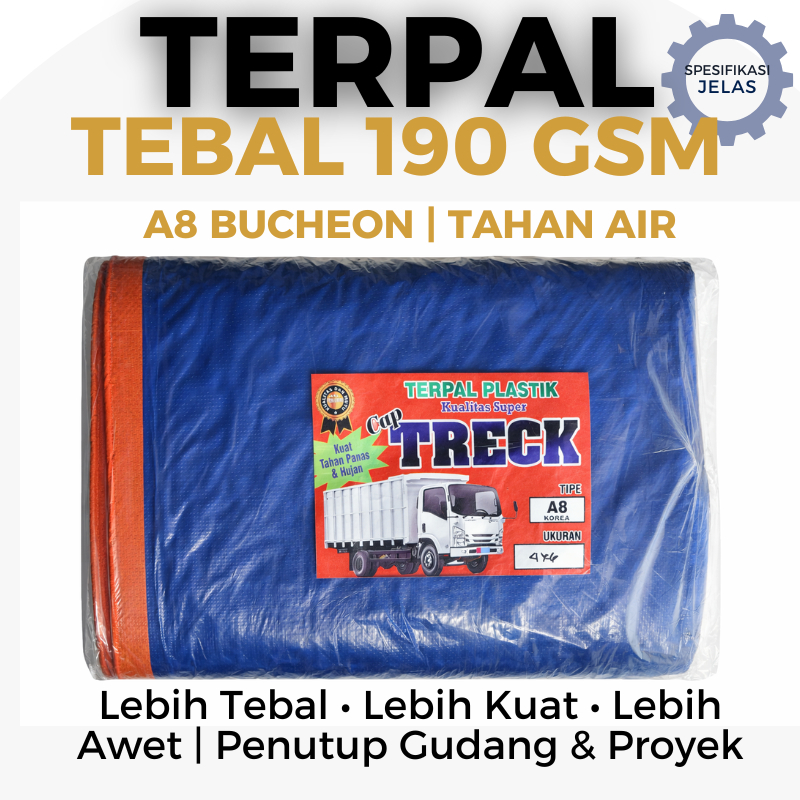 Terpal 190 GSM A8 Bucheon Tahan Air – Lebih Tebal & Lebih Kuat untuk Proyek Berat