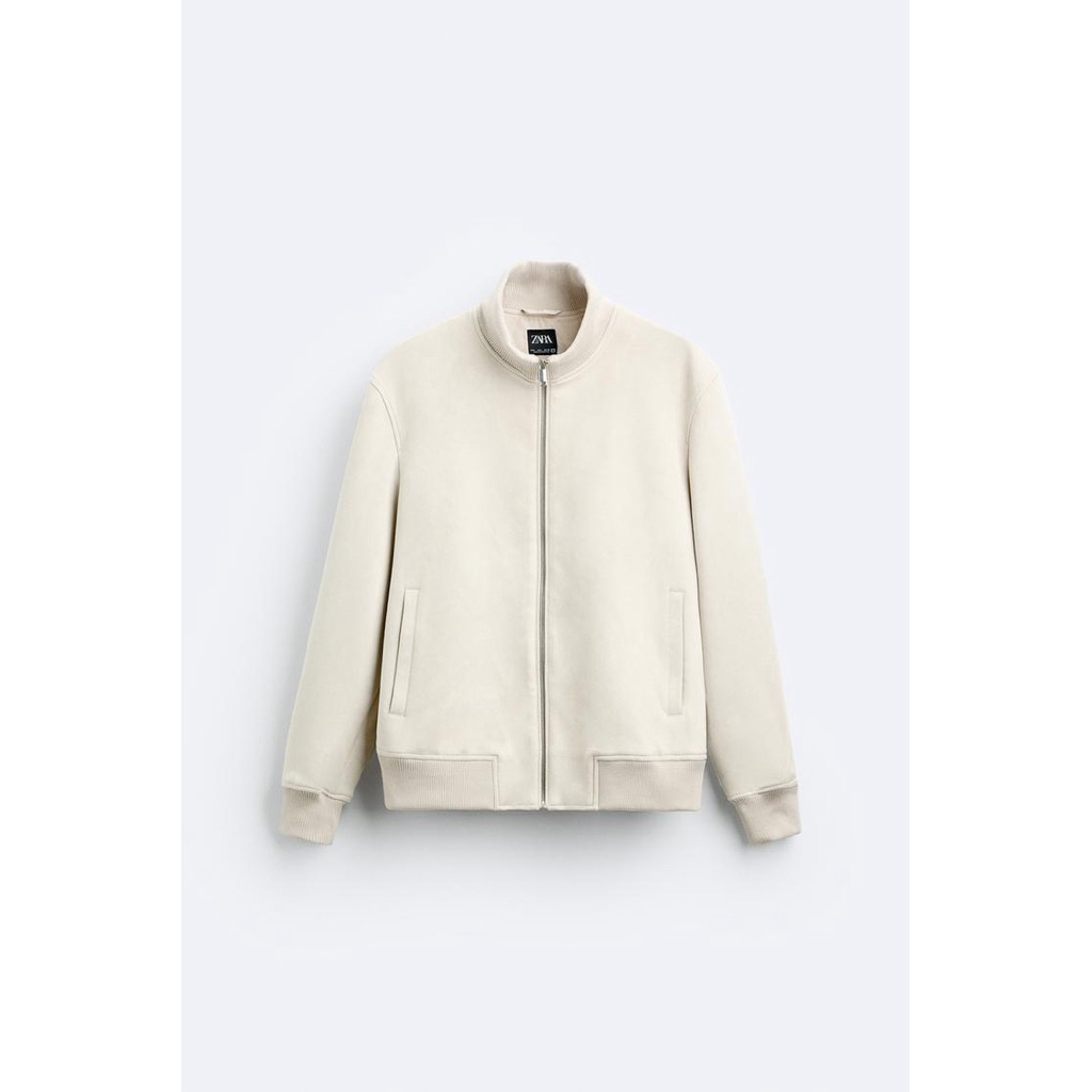 ZARA MAN BOMBER JACKET SUEDE
