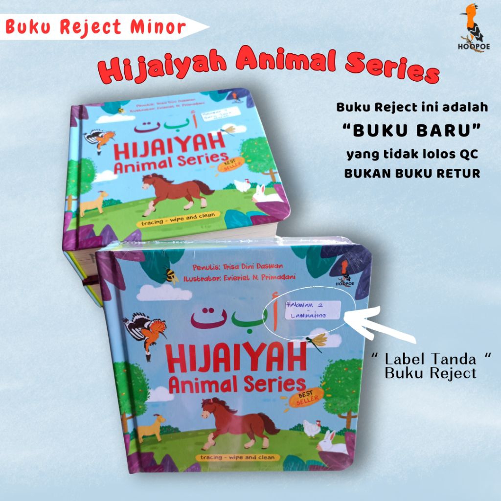 Hoopoe Boardbook Hijaiyah Animal Series REJECT